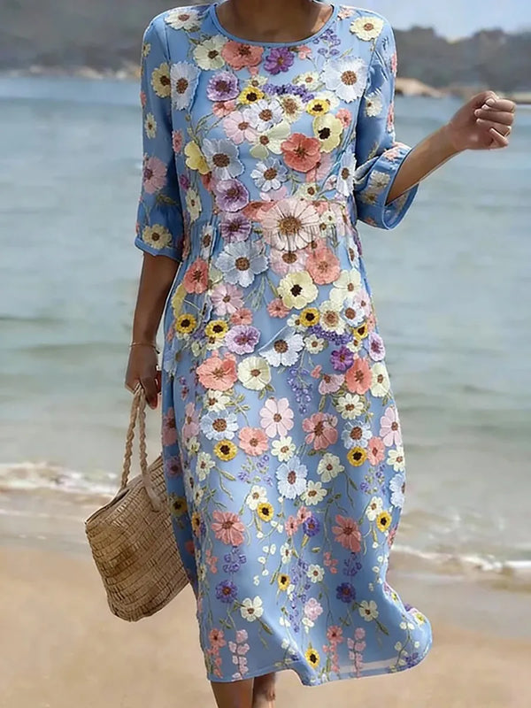 Thérèse | Robe Fleurie Élégante