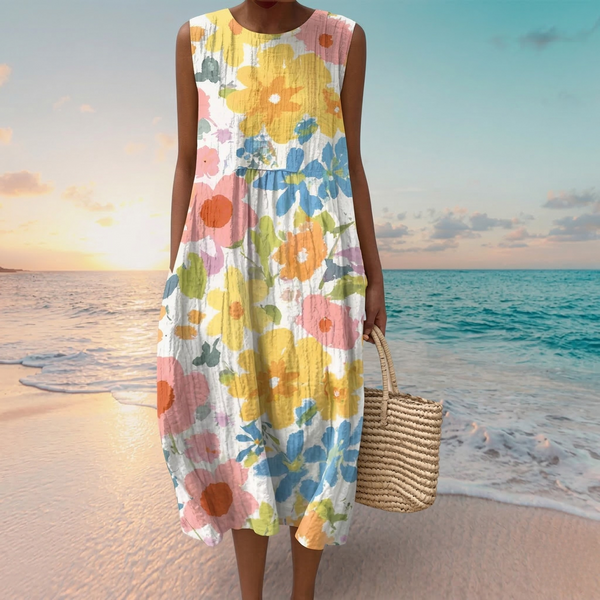 Christiane | Robe midi pastel
