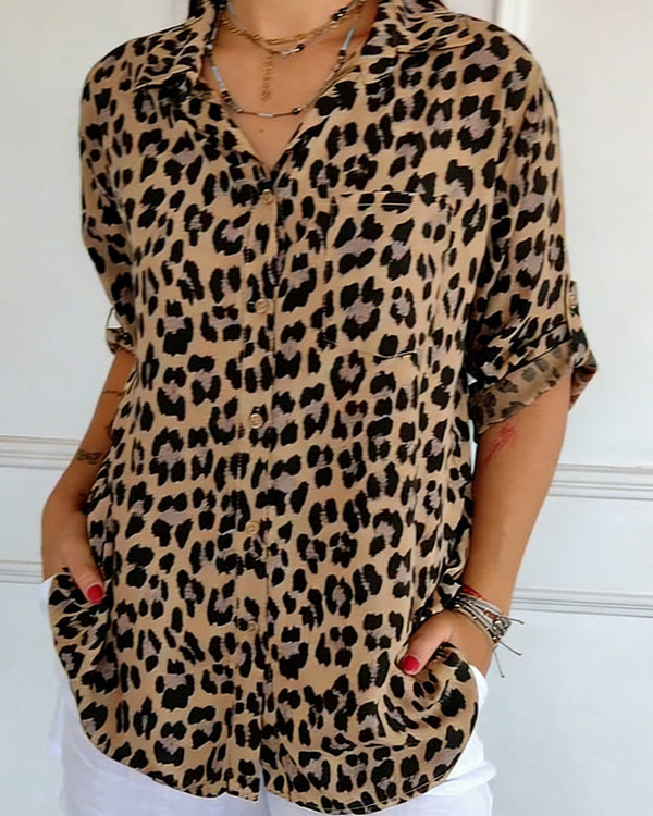 Émilie | Blouse Imprimé Léopard