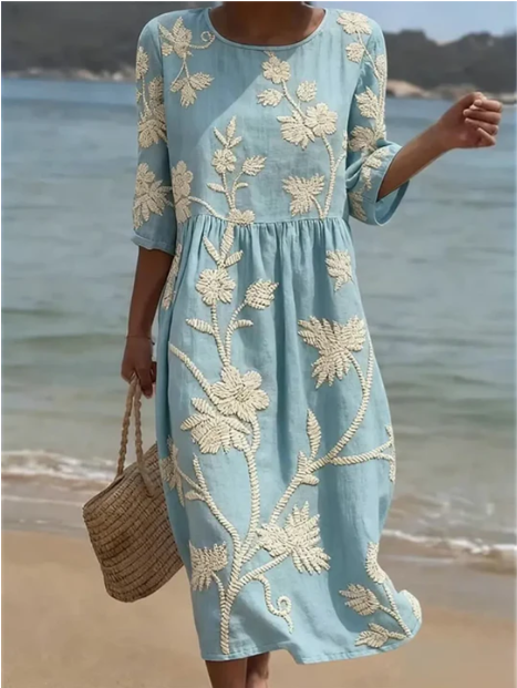 Hélène | Robe Florale Élégante